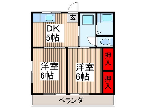 板橋コ－ポの物件間取画像